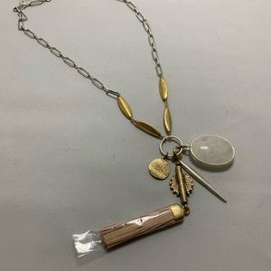 Mixed Metal 2-in-1 Victoria‎ Pendent Necklace